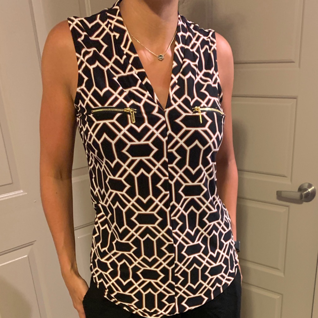 Print Sleeveless Blouse